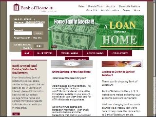 Web site www.bankofbotetourt.com, Bank Of Botetourt