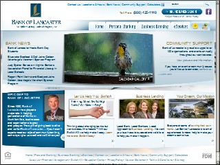 Web site www.bankoflancaster.com, Bank Of Lancaster