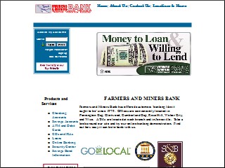 Web site www.bestlittlebank.com, Farmers & Miners Bank