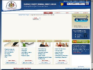 Web site www.fairfaxcu.org, Fairfax County Credit Union