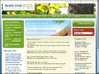 Web site www.hrecu.org, Hampton Roads Educators Credit Union