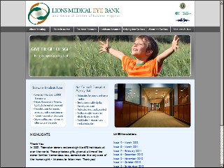 Web site www.lionseyebank.org, Lions Eye Bank