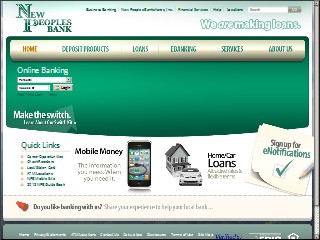 Web site www.newpeoplesbank.com, New Peoples Bank