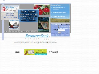 Web site www.resourcebank.com, Resource Bank