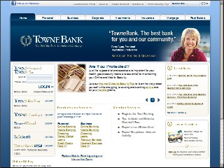 Web site www.townebankonline.com, Townebank