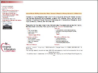 Web site www.vecu.com, Virginia Educators Cu