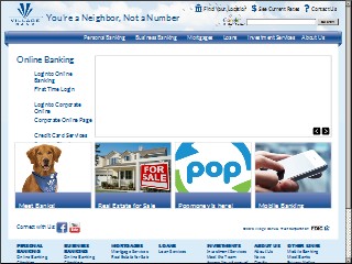 Web site https://www.villagebank.com, Village Bank (Clover Hill)